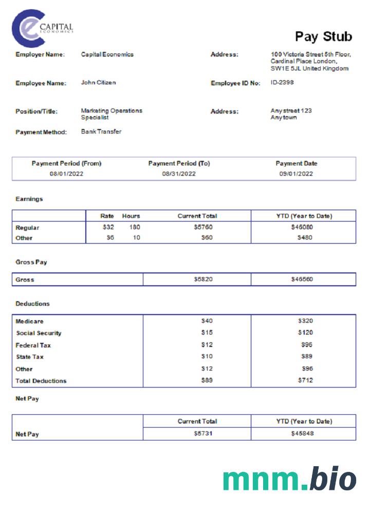 USA Capital Economics economic company